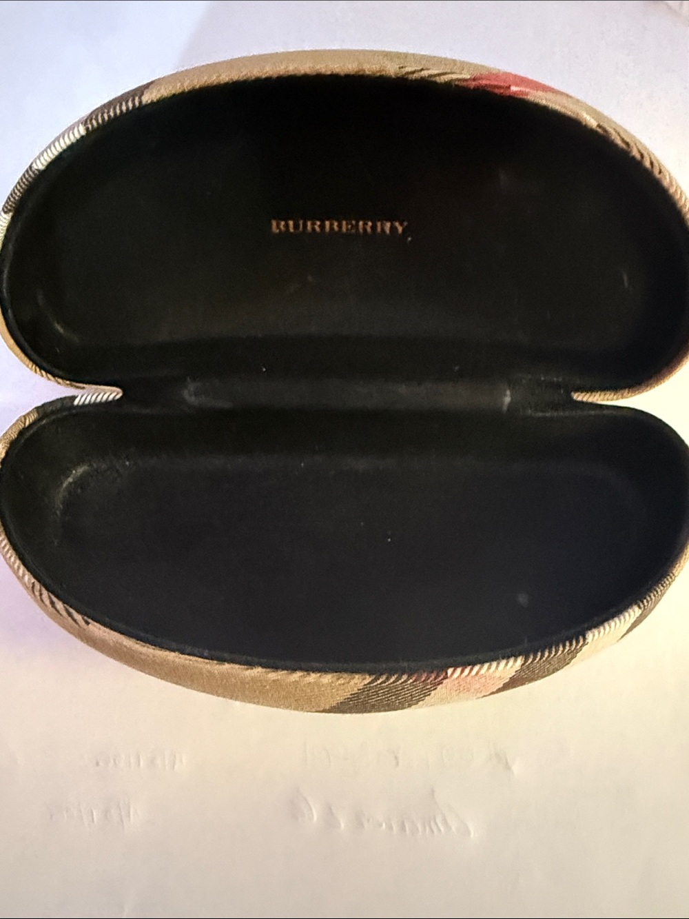 Burberry Check Eyewear Case in Beige and Black